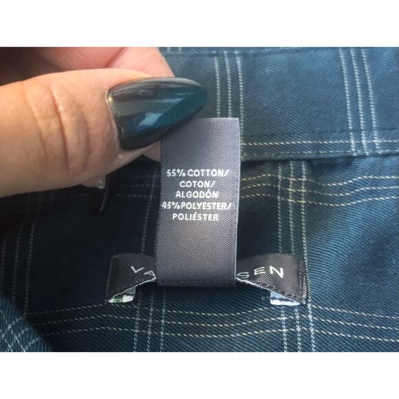 Van Heusen Blue Check Button-Down Shirt Mens Size 2XLT - Picture 3 of 6